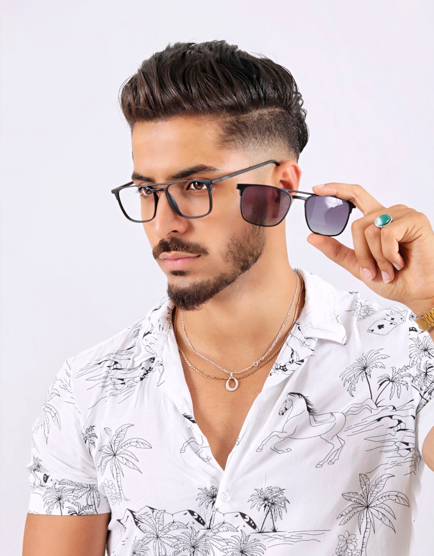 Silver 2 en 1 Unisexe Epoptique Lunettes de vue et Lunettes de soleil au Maroc EP optique